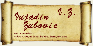 Vujadin Zubović vizit kartica
